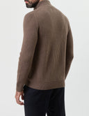 Bluza GRAN SASSO, Cashmere, Fermoar atasat, Maro