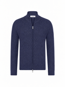 Bluza GRAN SASSO, Cashmere, Fermoar atasat, Bleumarin