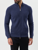Bluza GRAN SASSO, Cashmere, Fermoar atasat, Bleumarin