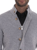 Cardigan GRAN SASSO, Cardigan Buttons Light Grey
