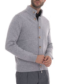 Cardigan GRAN SASSO, Cardigan Buttons Light Grey