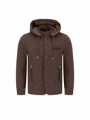 Jacheta GRAN SASSO din lana cu gluga, Brown