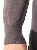 Bluza GRAN SASSO, silk and wool polo, Fermoar atasat, Gri