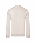 Bluza GRAN SASSO, silk and wool polo, Fermoar atasat, Crem