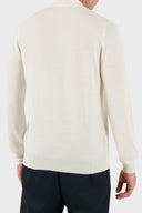 Bluza GRAN SASSO, wool polo, Alb