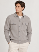 Jacheta GRAN SASSO, Overshirt din casmir, Gri