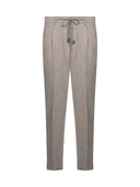 Pantaloni GRAN SASSO, Flanel cu pliuri, GRI