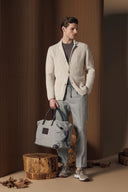 Pantaloni GRAN SASSO, Flanel cu pliuri, GRI
