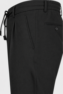Pantaloni GRAN SASSO, Flanel cu pliuri, Negru
