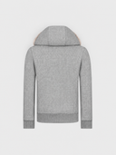 Jacheta GRAN SASSO,Zip-up jacket with hood in flannel and eco fur
