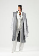 Sacou ELISABETTA FRANCHI, Lightweight crêpe jacket with laces, Alb