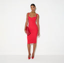 Rochie ELISABETTA FRANCHI, Technical fabric dress, Rosu