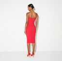 Rochie ELISABETTA FRANCHI, Technical fabric dress, Rosu