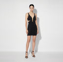 Rochie ELISABETTA FRANCHI, lightweight crêpe jersey fabric, Negru