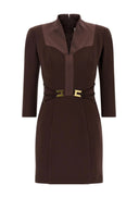 Rochie ELISABETTA FRANCHI, Logo Dress With Elastic Bands