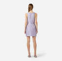 Rochie ELISABETTA FRANCHI, Dress in duchess satin fabric with logo details, Lila