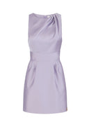Rochie ELISABETTA FRANCHI, Dress in duchess satin fabric with logo details, Lila