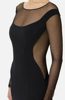 Rochie ELISABETTA FRANCHI, Light crepe and tulle dress with cut-out