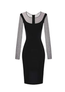 Rochie ELISABETTA FRANCHI, Light crepe and tulle dress with cut-out