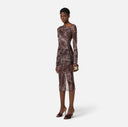 Rochie ELISABETTA FRANCHI, tulle fabric with alligator print