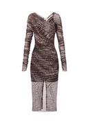 Rochie ELISABETTA FRANCHI, tulle fabric with alligator print