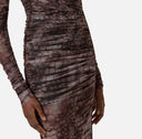 Rochie ELISABETTA FRANCHI, tulle fabric with alligator print