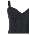 Rochie ELISABETTA FRANCHI, Crêpe Dress with Bustier Top and Exposed Stitching