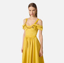 Rochie ELISABETTA FRANCHI, Stretch cotton dress with jewel chain