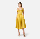 Rochie ELISABETTA FRANCHI, Stretch cotton dress with jewel chain