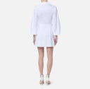 Rochie ELISABETTA FRANCHI, Stretch cotton mini dress, Alb