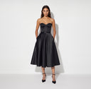 Rochie ELISABETTA FRANCHI, gazar fabric, Negru