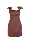 Rochie ELISABETTA FRANCHI, Linen-blend mini dress, Maro