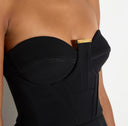 Rochie ELISABETTA FRANCHI, Mini bustier dress in double layer crêpe fabric