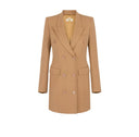 Rochie ELISABETTA FRANCHI,  Flowing gabardine dress, Bej