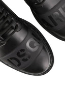 Ghete Dsquared2, Piele, Logo insert, Negru