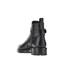 Ghete DSQUARED2, Leather Boots With Debossed Logo, Negru