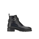 Ghete DSQUARED2, Leather Boots With Debossed Logo, Negru