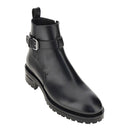 Ghete DSQUARED2, Leather Boots With Debossed Logo, Negru