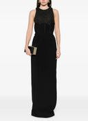 Rochie ELISABETTA FRANCHI, Crystal-embellished open-back maxi dress