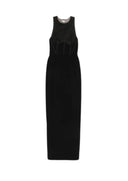 Rochie ELISABETTA FRANCHI, Crystal-embellished open-back maxi dress