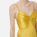 Rochie ELISABETTA FRANCHI, twisted strap maxi dress, Galben