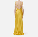 Rochie ELISABETTA FRANCHI, twisted strap maxi dress, Galben