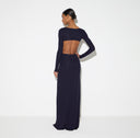 Rochie ELISABETTA FRANCHI, in jersey fabric with cut-outs, Bleumarin