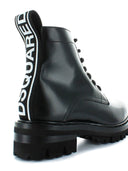 GHETE DSQUARED2, Banda logo insert, Negru