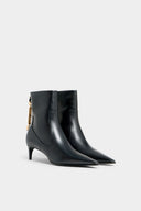 GHETE DSQUARED2, Metal Bar Heeled Ankle Boots, Negru