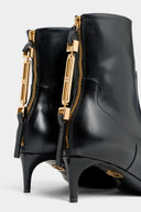 GHETE DSQUARED2, Metal Bar Heeled Ankle Boots, Negru