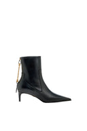 GHETE DSQUARED2, Metal Bar Heeled Ankle Boots, Negru