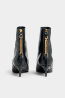 GHETE DSQUARED2, Metal Bar Heeled Ankle Boots, Negru