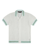Camasa AINKER,  White Knit Button Shirt