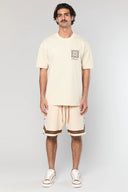 Pantaloni scurti AINKER, Waffle Short, Cream